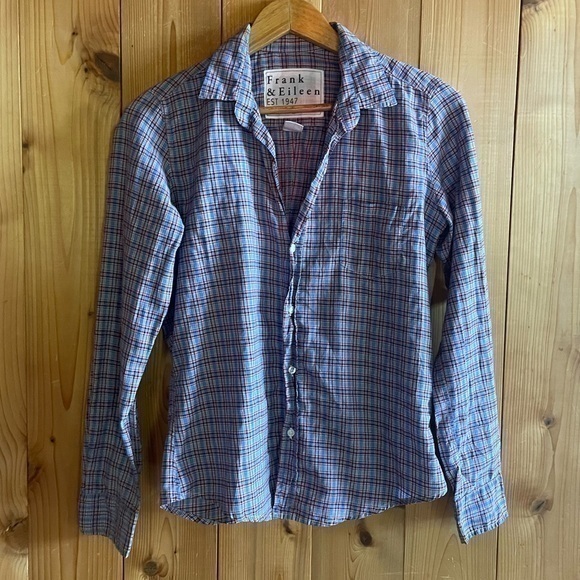 frank and eileen Tops - Frank & Eileen Cotton Plaid Blouse Sz Small Sm